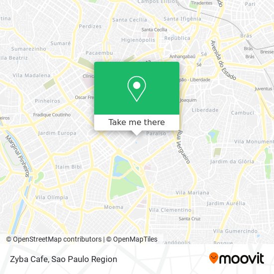 Zyba Cafe map