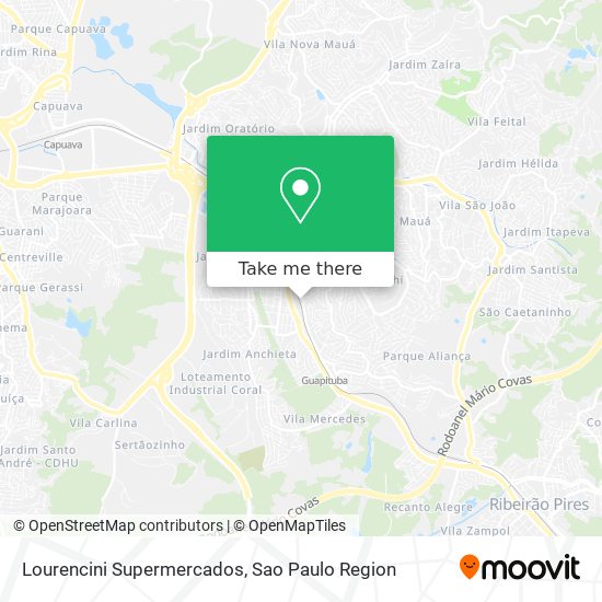 Lourencini Supermercados map