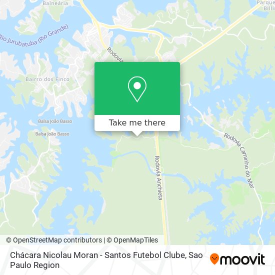 Chácara Nicolau Moran - Santos Futebol Clube map
