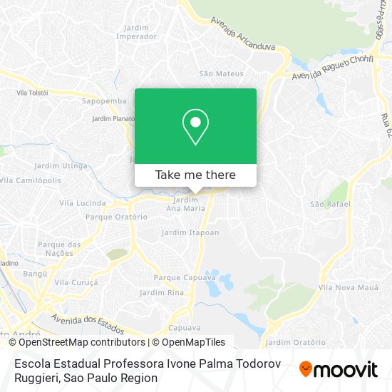 Mapa Escola Estadual Professora Ivone Palma Todorov Ruggieri