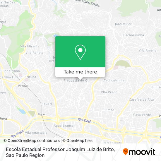 Mapa Escola Estadual Professor Joaquim Luiz de Brito