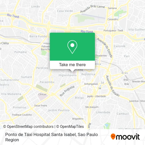 Ponto de Táxi Hospital Santa Isabel map