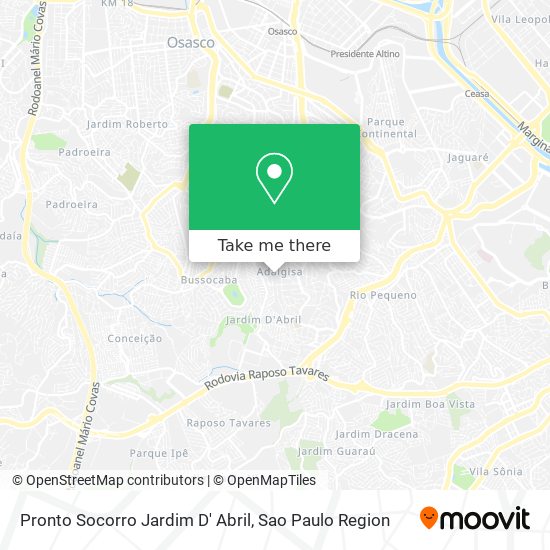 Pronto Socorro Jardim D' Abril map
