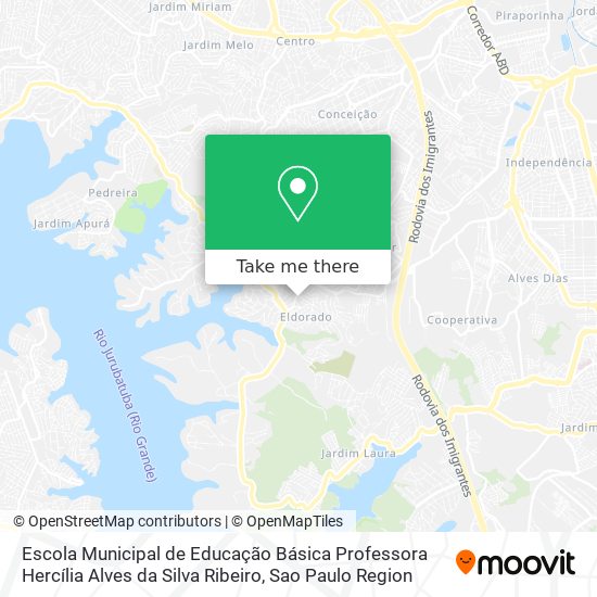 Mapa Escola Municipal de Educação Básica Professora Hercília Alves da Silva Ribeiro