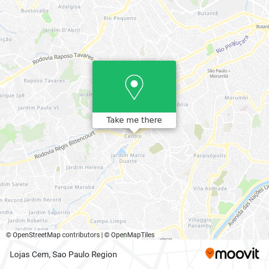 Lojas Cem map