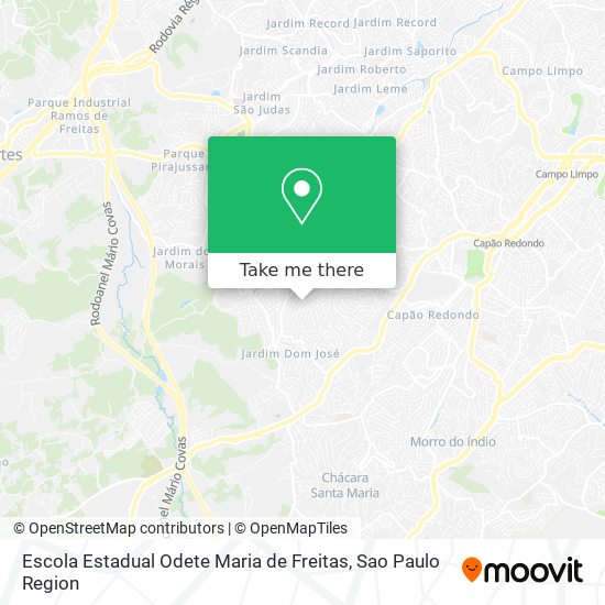 Mapa Escola Estadual Odete Maria de Freitas