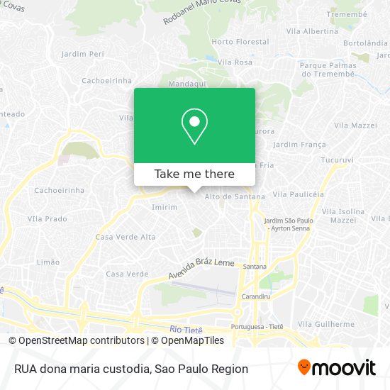 Mapa RUA dona maria custodia