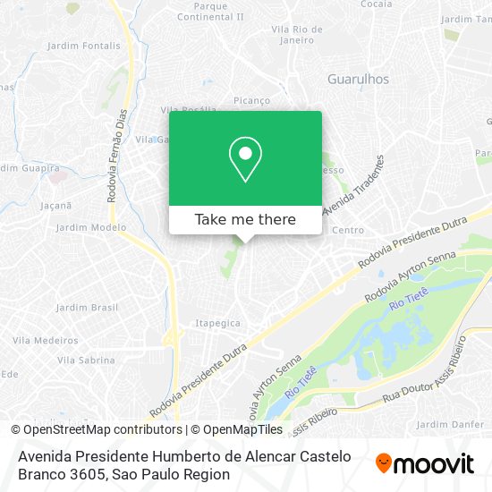 Mapa Avenida Presidente Humberto de Alencar Castelo Branco  3605