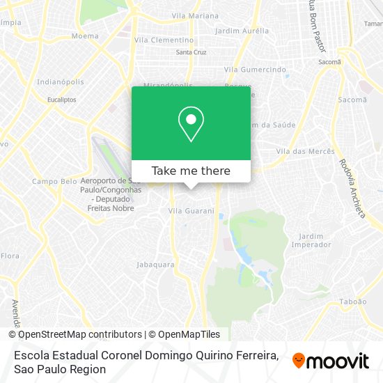 Mapa Escola Estadual Coronel Domingo Quirino Ferreira