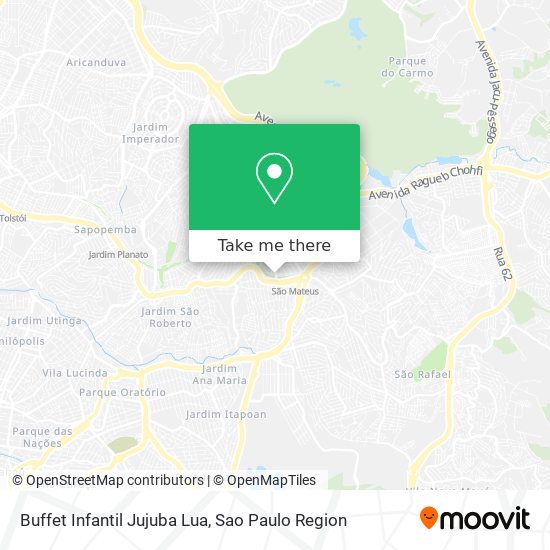 Buffet Infantil Jujuba Lua map