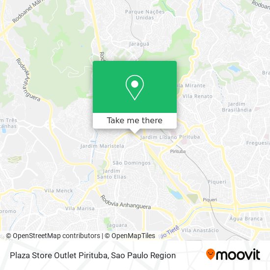 Plaza Store Outlet Pirituba map