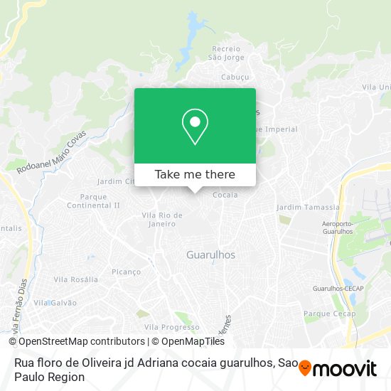 Mapa Rua floro de Oliveira   jd Adriana  cocaia   guarulhos