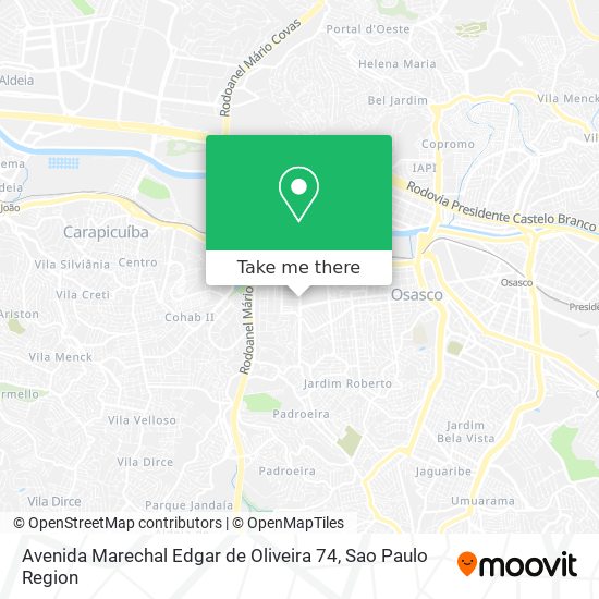 Mapa Avenida Marechal Edgar de Oliveira 74