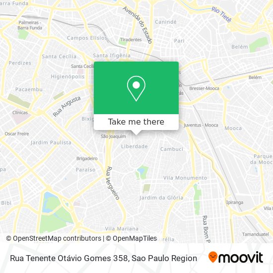 Mapa Rua Tenente Otávio Gomes 358