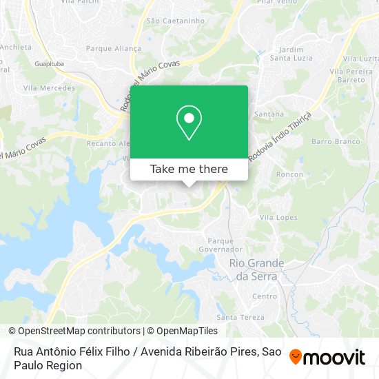 Mapa Rua Antônio Félix Filho / Avenida Ribeirão Pires