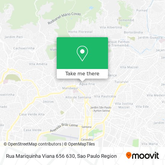 Mapa Rua Mariquinha Viana 656 630