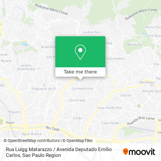 Rua Luigg Matarazzo / Avenida Deputado Emílio Carlos map
