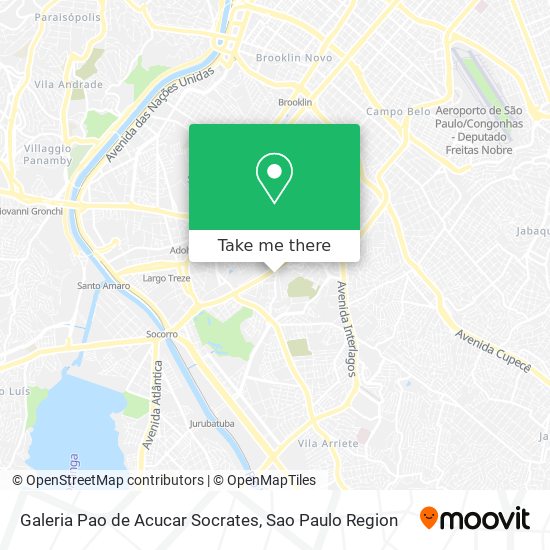 Galeria Pao de Acucar Socrates map