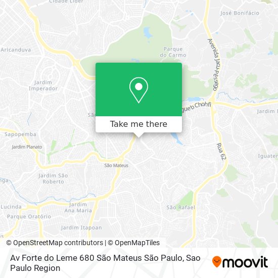 Av  Forte do Leme  680   São Mateus  São Paulo map