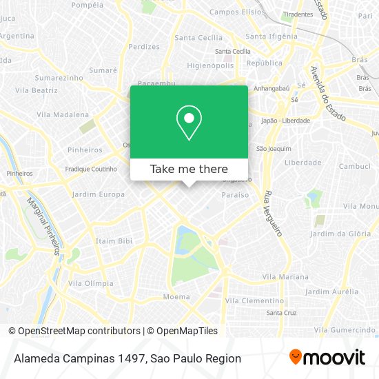 Alameda Campinas 1497 map