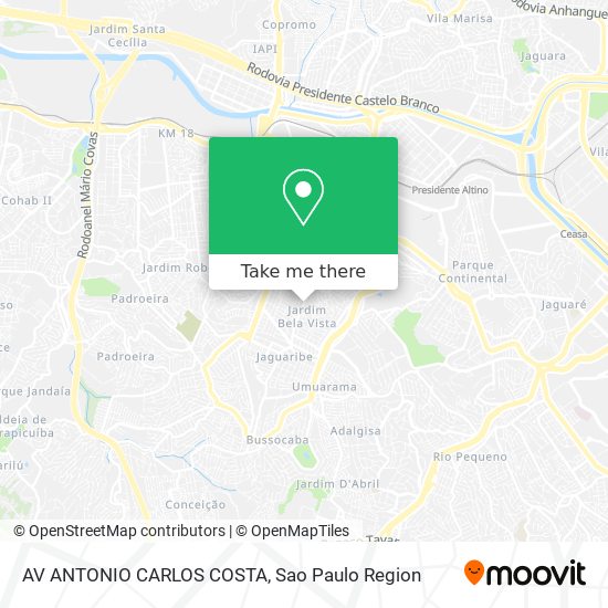 AV ANTONIO CARLOS COSTA map