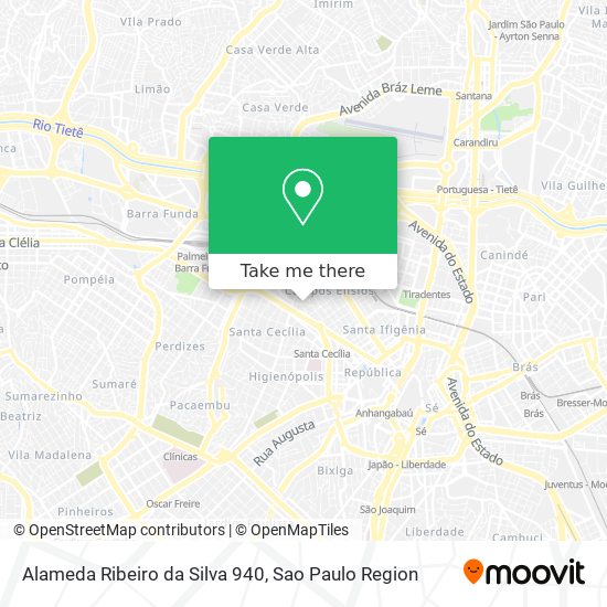 Alameda Ribeiro da Silva 940 map