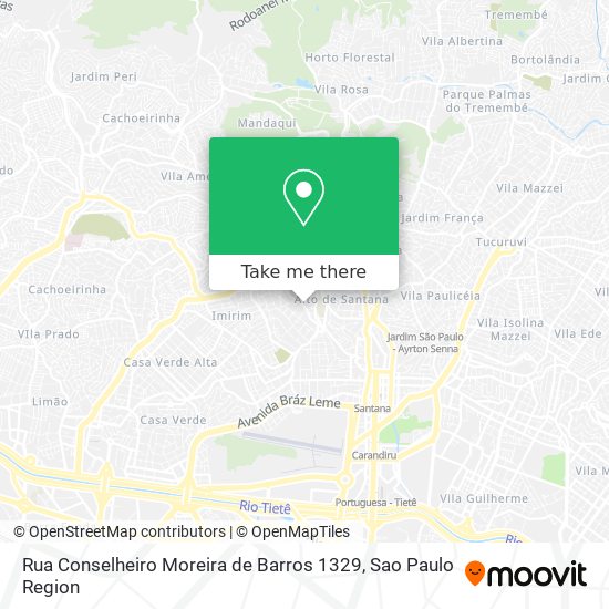 Rua Conselheiro Moreira de Barros 1329 map