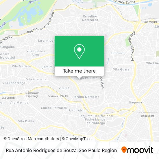 Mapa Rua Antonio Rodrigues de Souza