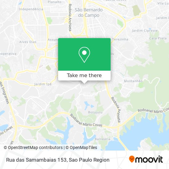 Rua das Samambaias 153 map