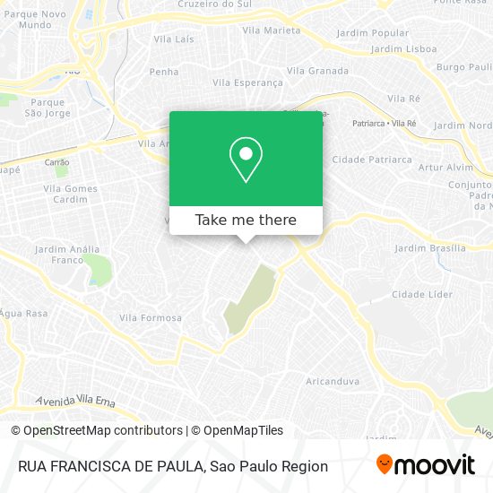 Mapa RUA FRANCISCA DE PAULA