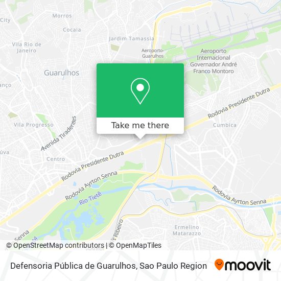 Defensoria Pública de Guarulhos map