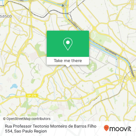 Rua Professor Teotonio Monteiro de Barros Filho 554 map