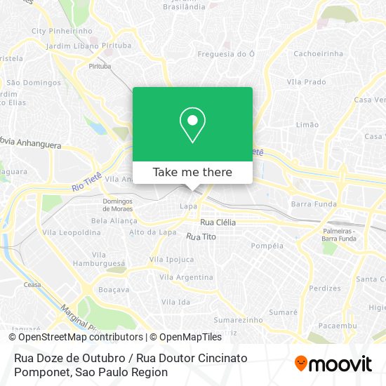 Rua Doze de Outubro / Rua Doutor Cincinato Pomponet map