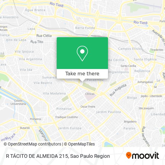 R TÁCITO DE ALMEIDA 215 map