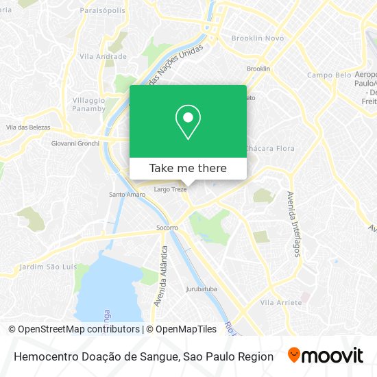 Hemocentro Doação de Sangue map