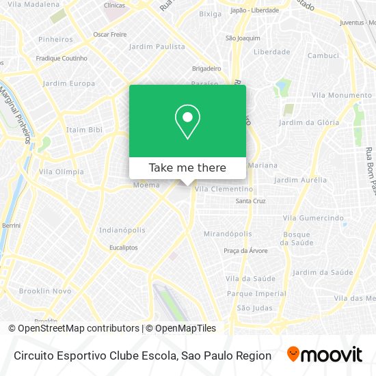 Mapa Circuito Esportivo Clube Escola