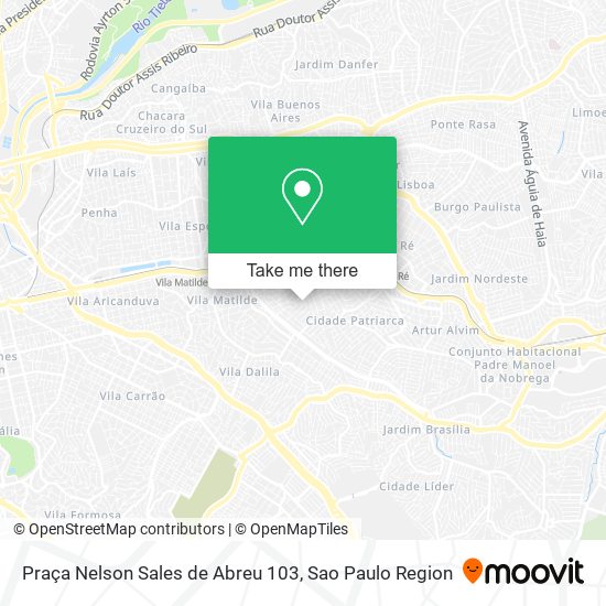 Mapa Praça Nelson Sales de Abreu 103