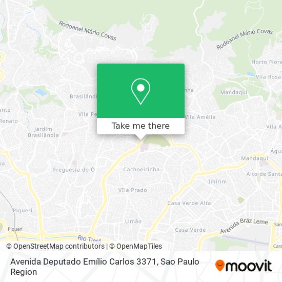 Mapa Avenida Deputado Emílio Carlos 3371