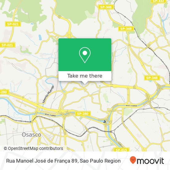 Mapa Rua Manoel José de França 89