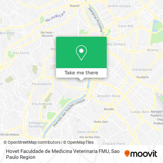 Hovet Faculdade de Medicina Veterinaria FMU map