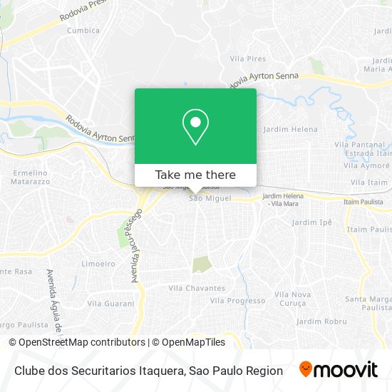 Clube dos Securitarios Itaquera map