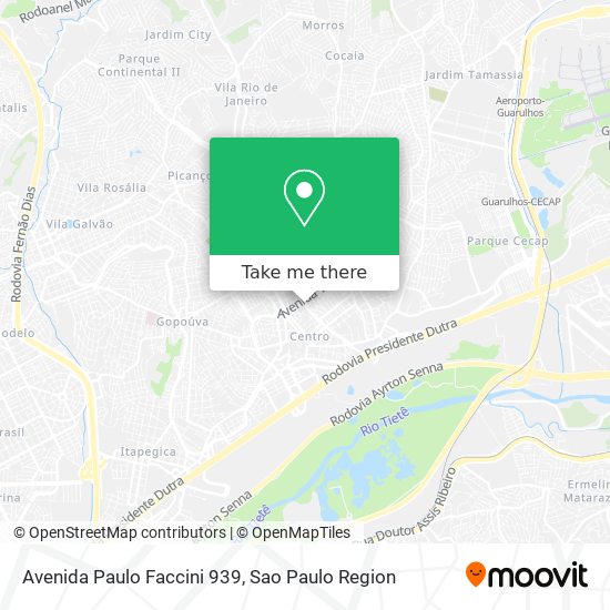 Mapa Avenida Paulo Faccini 939