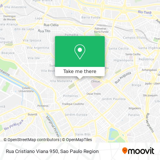 Mapa Rua Cristiano Viana  950