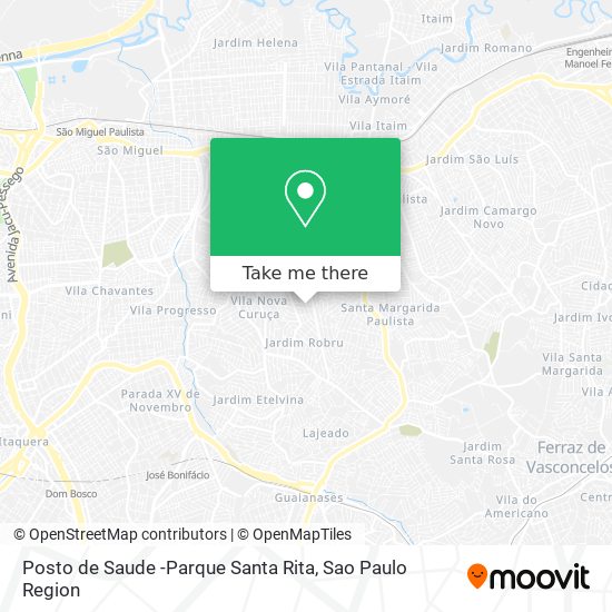 Mapa Posto de Saude -Parque Santa Rita