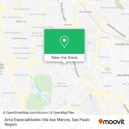 Mapa Ama Especialidades Vila das Merces