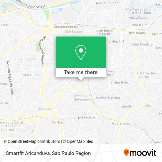 Smartfit Aricanduva map