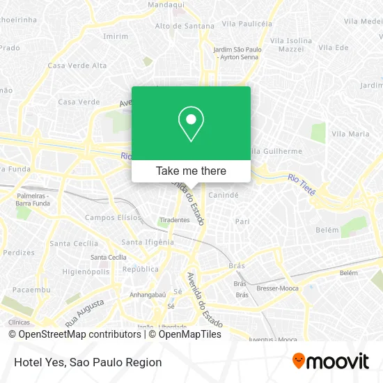 Hotel Yes map