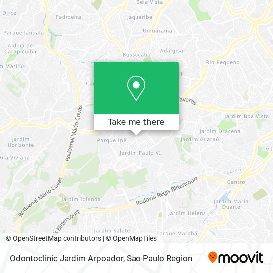 Odontoclinic Jardim Arpoador map