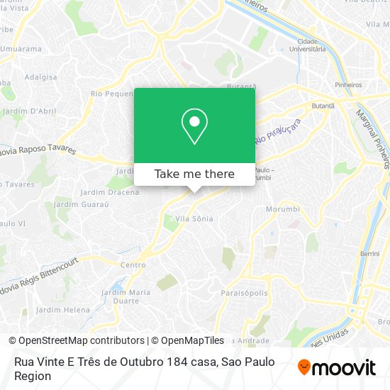 Rua Vinte E Três de Outubro 184 casa map