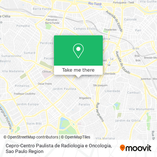 Cepro-Centro Paulista de Radiologia e Oncologia map